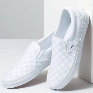 Vans Checkerboard Canvas Slip on Shoes